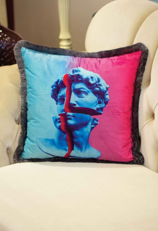 Déco & Co. | Colourful Greek Cushion EY292