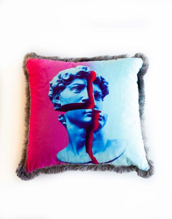 Déco & Co. | Colourful Greek Cushion EY292